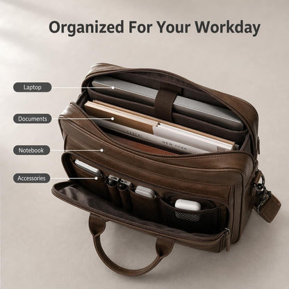 Premium Laptop Briefcase | Business Work Bag for Office & Travel - NORTHVALE